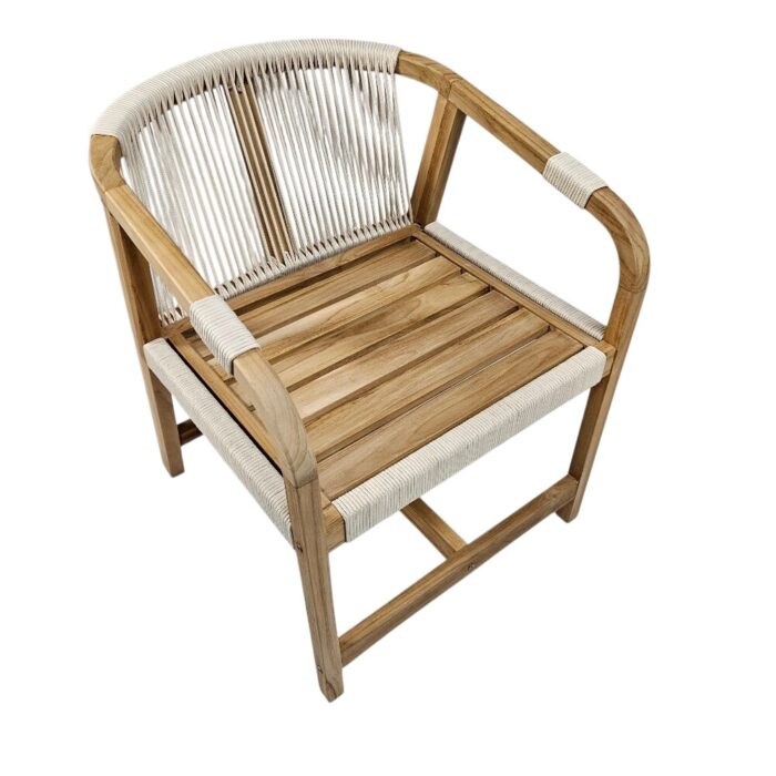 Vicente Teak And Rope Bar Chair PUT8476 Side Vicente Teak And Rope Bar Chair PUT8476 Side