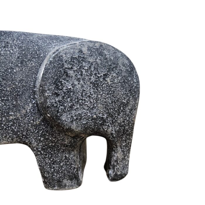 Deco Elephant Pottery LJP3567A Close Artisan grey elephant figurine