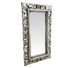 Fleur De Lis Silver Carved Mirror