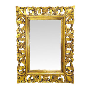 Golden Carved Fleur Wall Mirror
