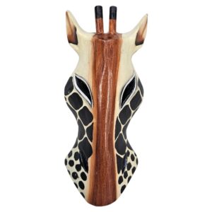 Wooden Giraffe Mask Wall Hanging 20cm