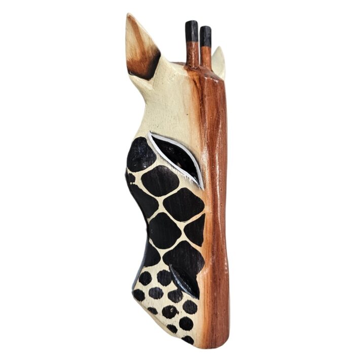 Giraffe Wooden Mask Wall Hanging GAL0800C 18cm Side