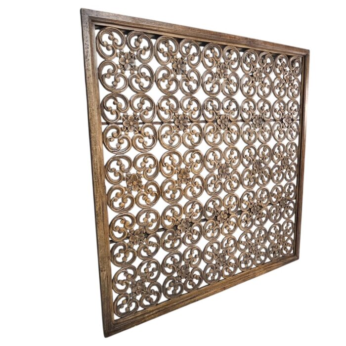 Jantung Carved Brown Headboard MAD1295A Side