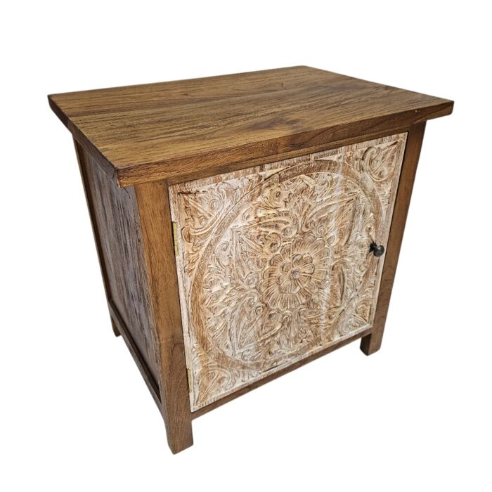 Lina Teak Bedside Pedestal JAW7125 Side Lina Teak Bedside Pedestal JAW7125 Side