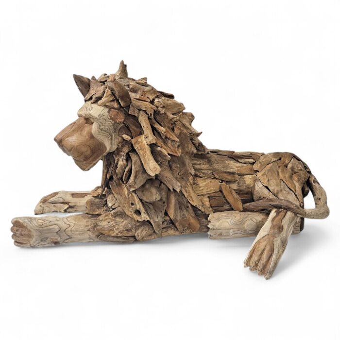 Teak Root Lion Sculpture