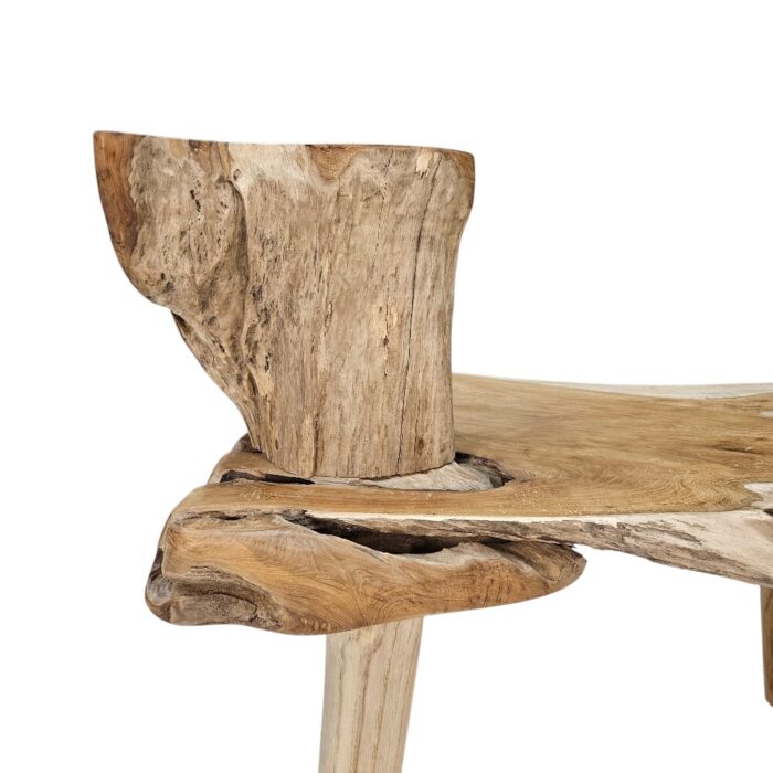 Suar Wooden Display Seat Bench NJA9805A Close View Suar Wooden Display Seat Bench NJA9805A Close View
