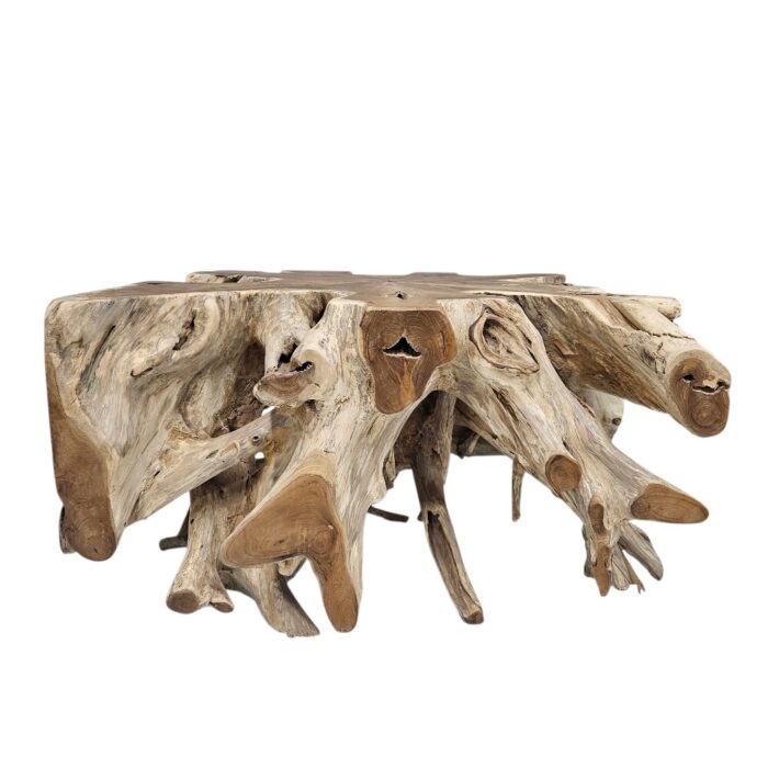 Teak Root Square Side Table Block INJ3150A9 Teak Root Square Side Table Block INJ3150A9