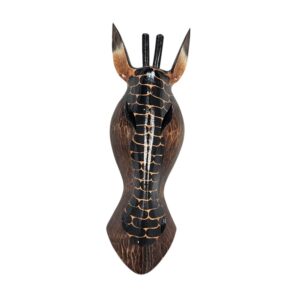 Wooden Giraffe Pattern Mask Wall Hanging 50cm