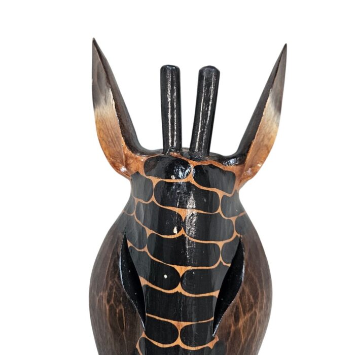 Wooden Giraffee Mask Wall Haning GAL0804A 50cm Close Up