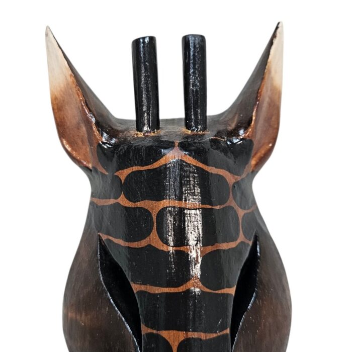Wooden Giraffee Mask Wall Haning GAL0804B 30cm Close Up