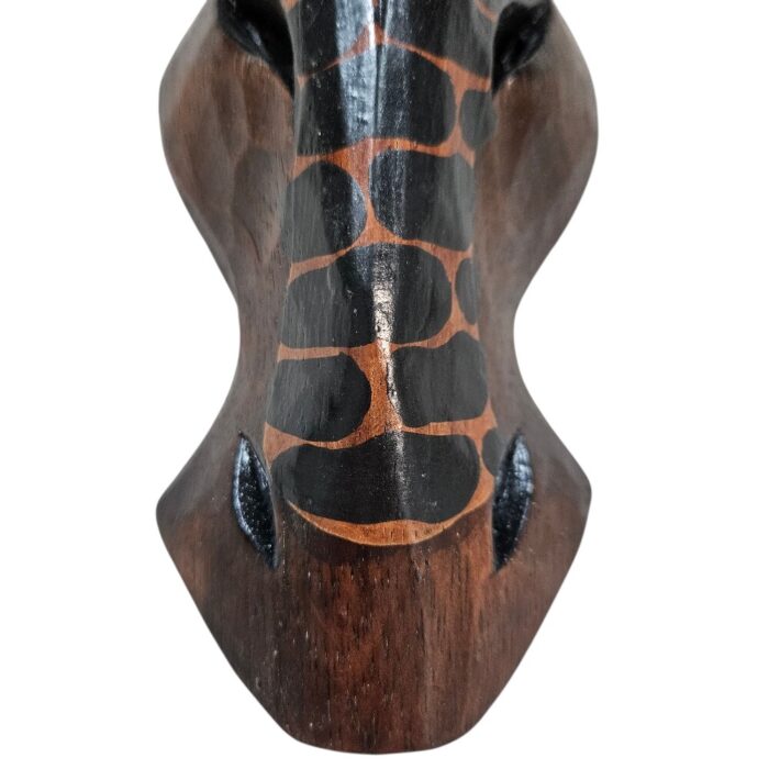 Wooden Giraffee Mask Wall Haning GAL0804C 18cm Close Bottom