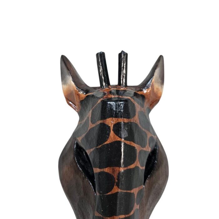 Wooden Giraffee Mask Wall Haning GAL0804C 18cm Close Up