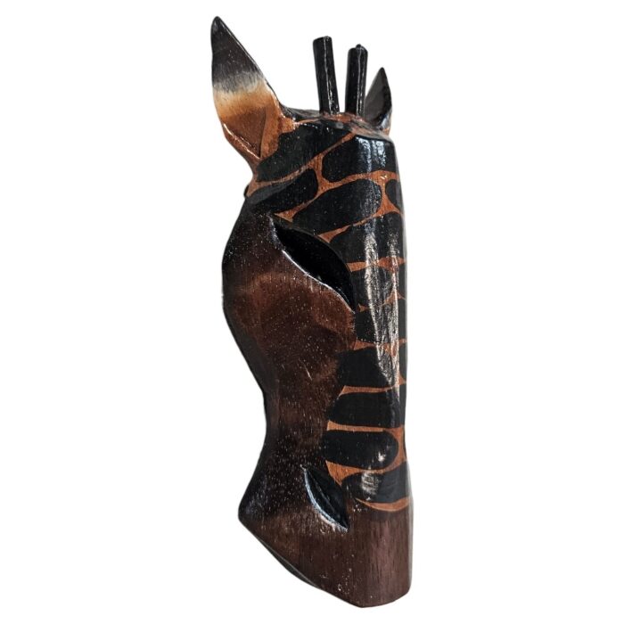 Wooden Giraffee Mask Wall Haning GAL0804C 18cm Side