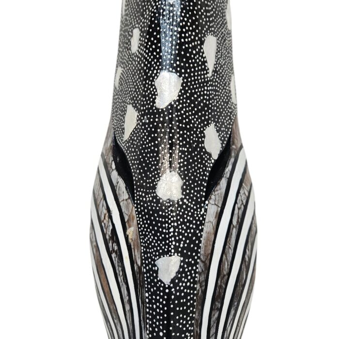 Wooden Zebra Mask Wall Haning 1m GAL0904 Close Up