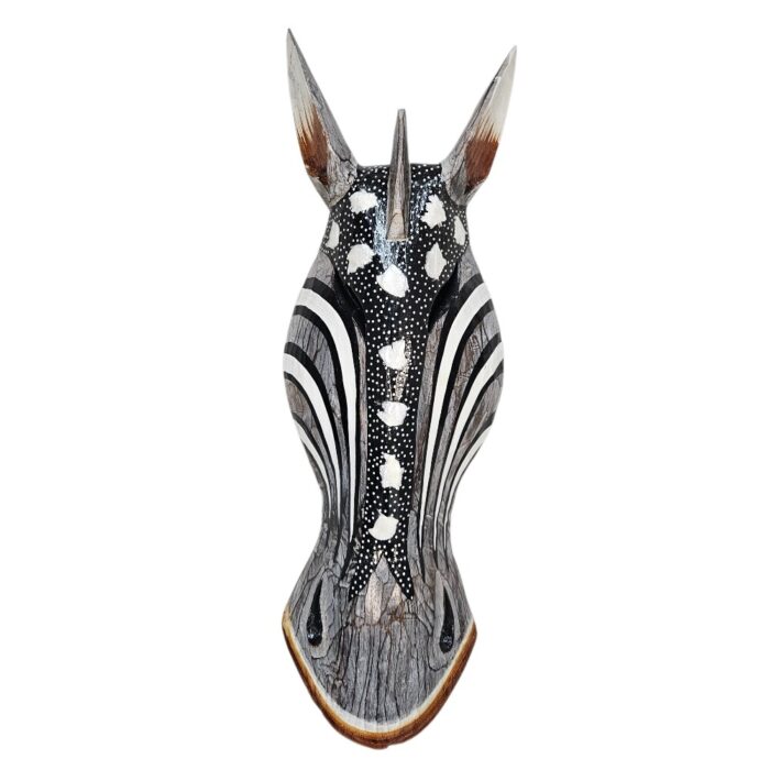 Wooden Zebra Mask Wall Haning 1m GAL0904A 50CM