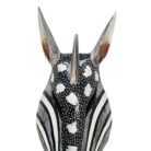 Wooden Zebra Mask Wall Haning 1m GAL0904A 50CM Close Up