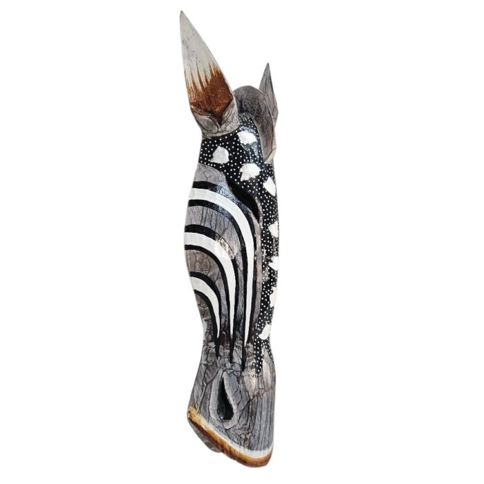 Wooden Zebra Mask Wall Haning 1m GAL0904A 50CM Side