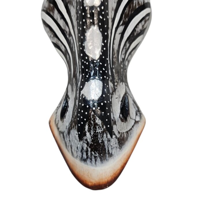 Wooden Zebra Mask Wall Haning 1m GAL0904B 30cm Bottom