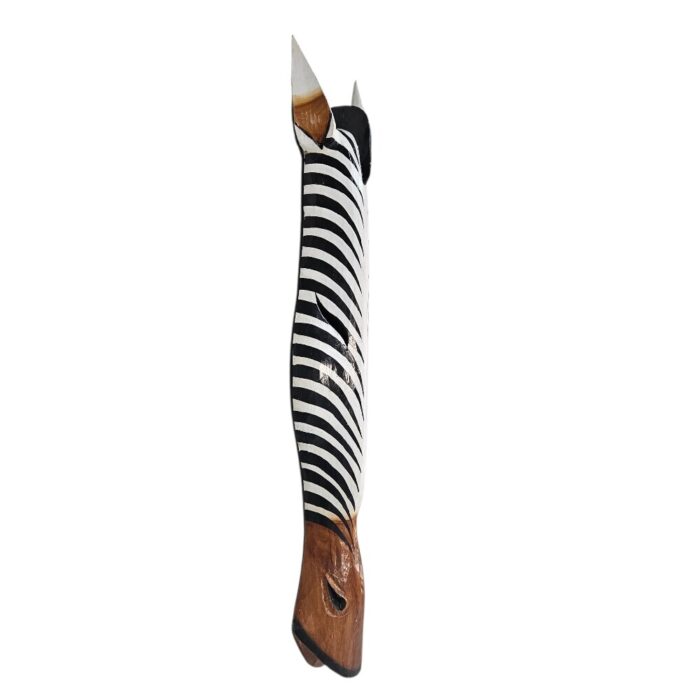 Zebra Wood Mask Wall Hanging GAL0900 1M Side