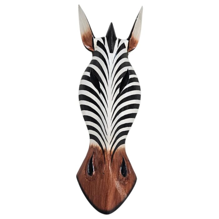 Zebra Wood Mask Wall Hanging GAL0900A 50cm