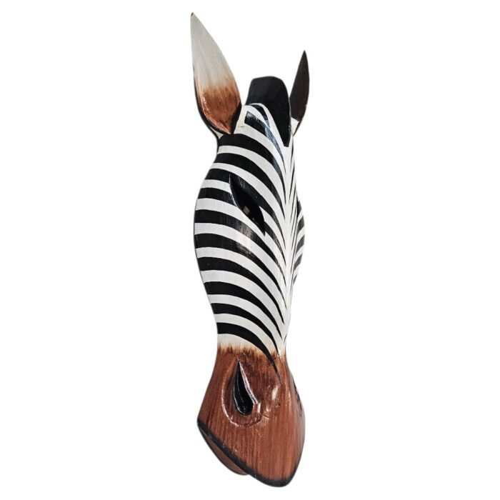 Zebra Wood Mask Wall Hanging GAL0900A 50cm Side