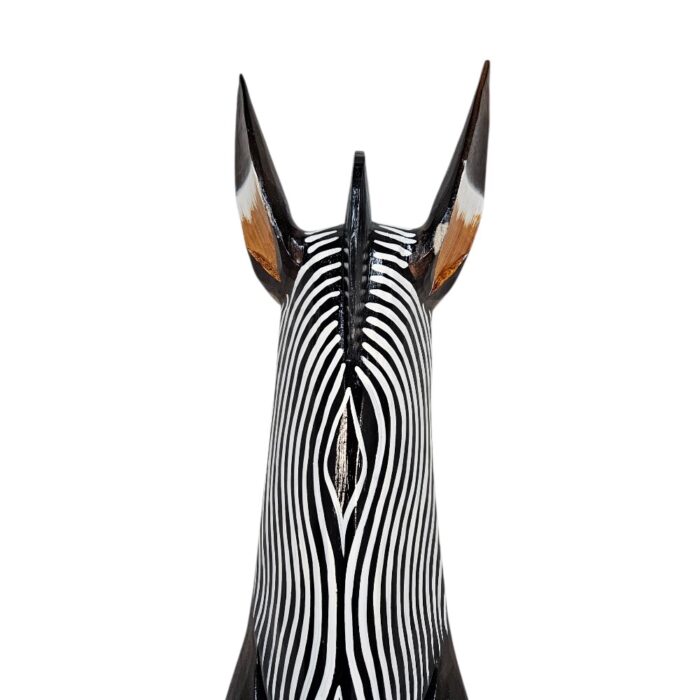 Zebra Wooden Mask Waves Wall Hanging GAL0906 1m Close