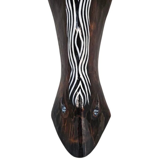 Zebra Wooden Mask Waves Wall Hanging GAL0906 1m Close Bottom