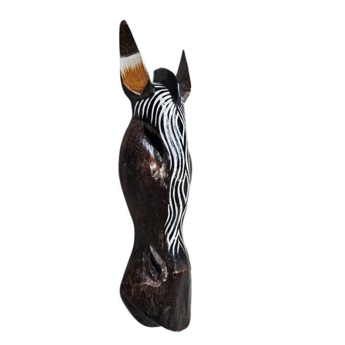 Zebra Wooden Mask Waves Wall Hanging GAL0906A 50cm Side