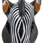 Zebra Wooden Mask Waves Wall Hanging GAL0906C 18cm Close View