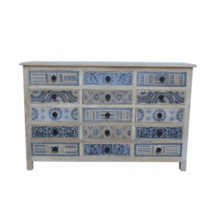 Carved 15-Drawer Chest of Drawers