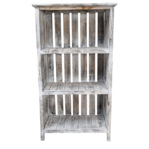 Bima 3-Tier Whitewash Wooden Bookshelf