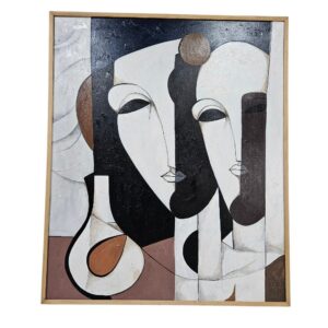 Modern Faces Cubist Abstract Painting