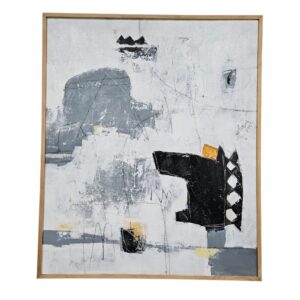 Modern Grey Textured Minimalist Painting