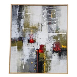Abstract Red Detail Textured Canvas Art